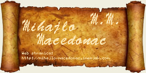 Mihajlo Macedonac vizit kartica